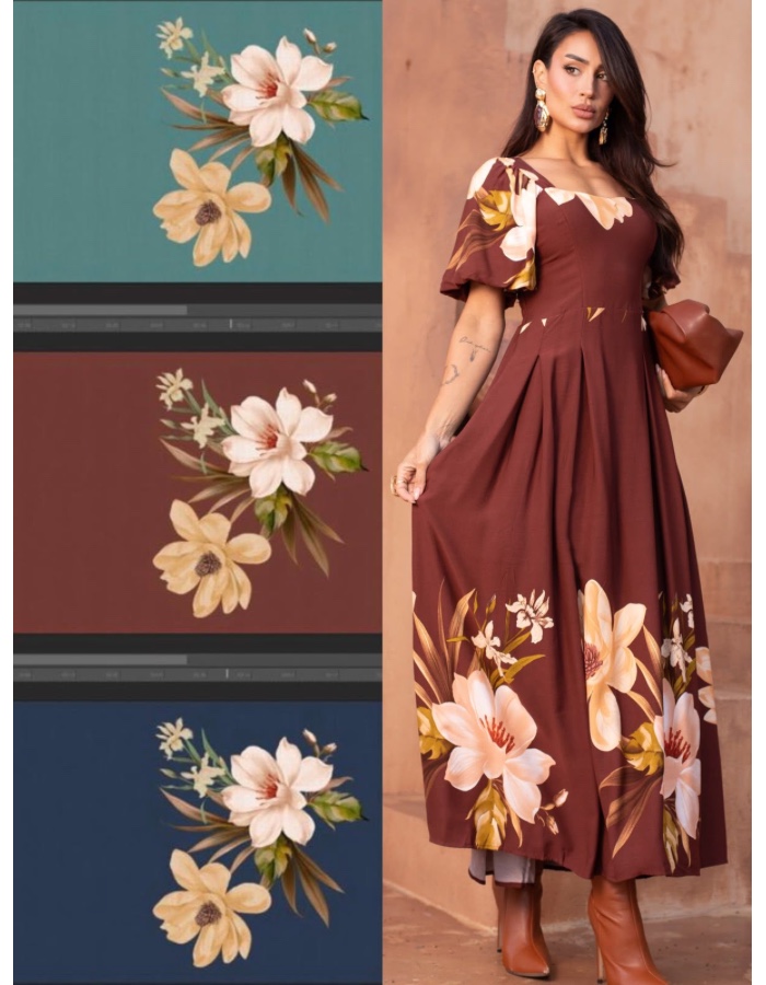 VESTIDO EST. C/ MANGUINHA