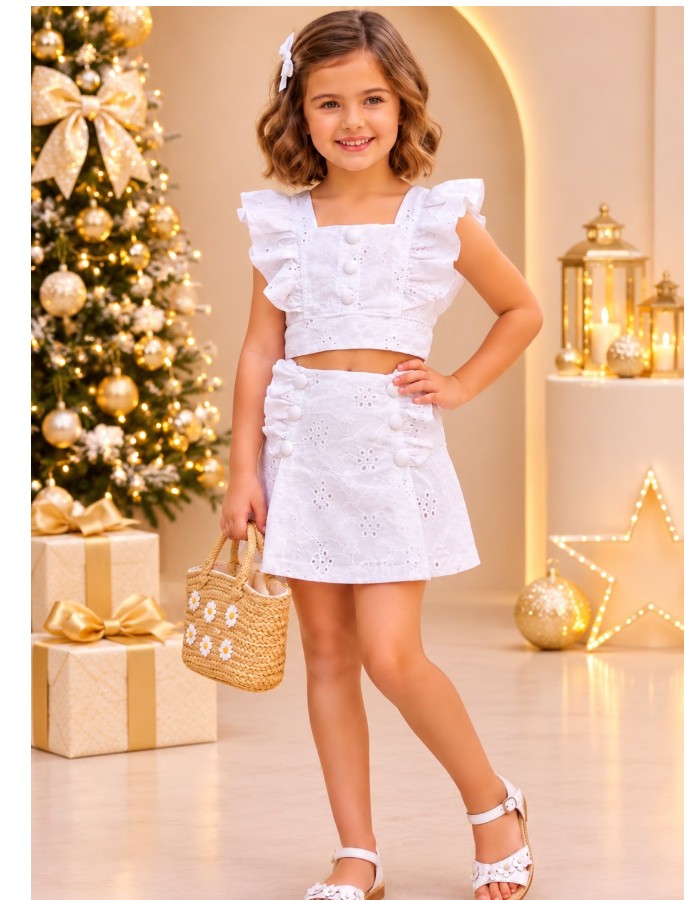CONJUNTO MALHA LAISE COM BLUSA DE BABADO