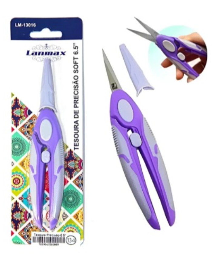 TESOURA DE PRECISÃO LANMAX SOFT 6.5'' POLEGADAS - C/ 1 UNIDADE