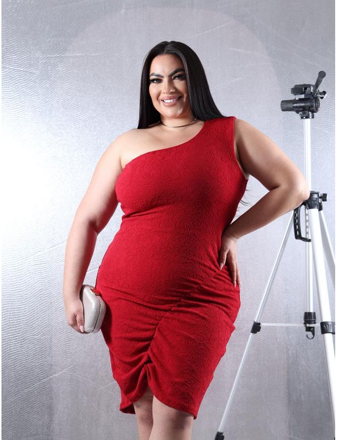 Vestido ombro c/ só 