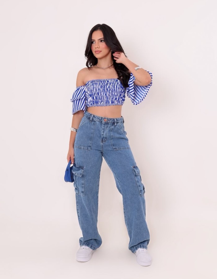 CALÇA JEANS DESGRADEADA 