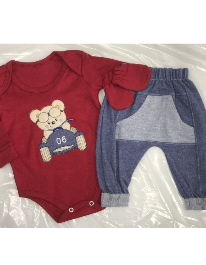 Pagão urso 3 peças 