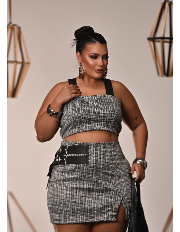 CONJUNTO SHORT SAIA TWEED 