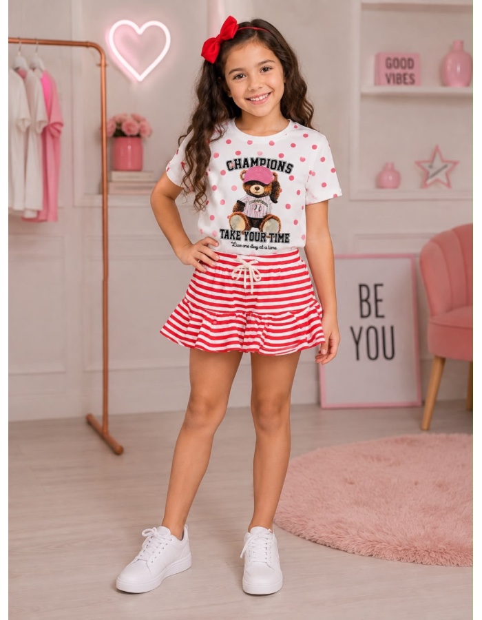 Conjunto short com estampas blog 