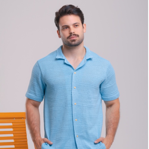 CAMISA CUBANA ONDA TRICOT 
