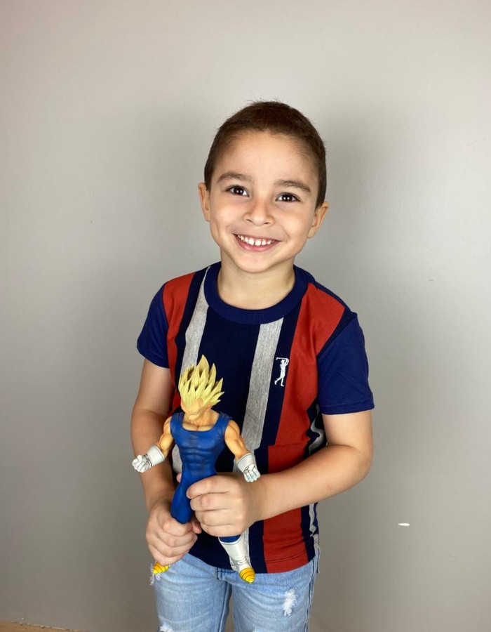 Careca listrada infantil em cores variadas