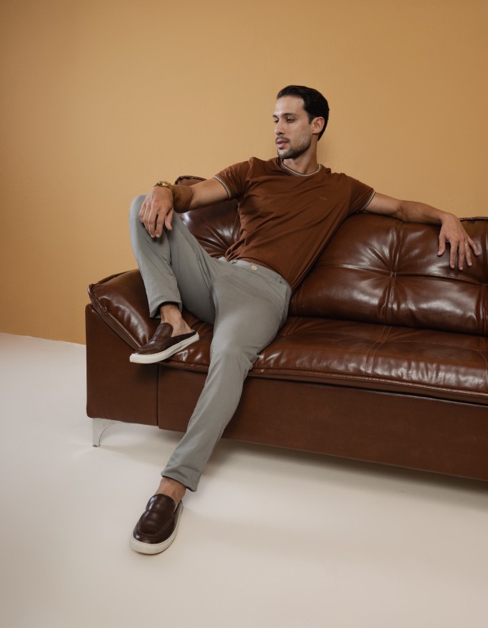 CALÇA CONFORT CINZA MÉDIO