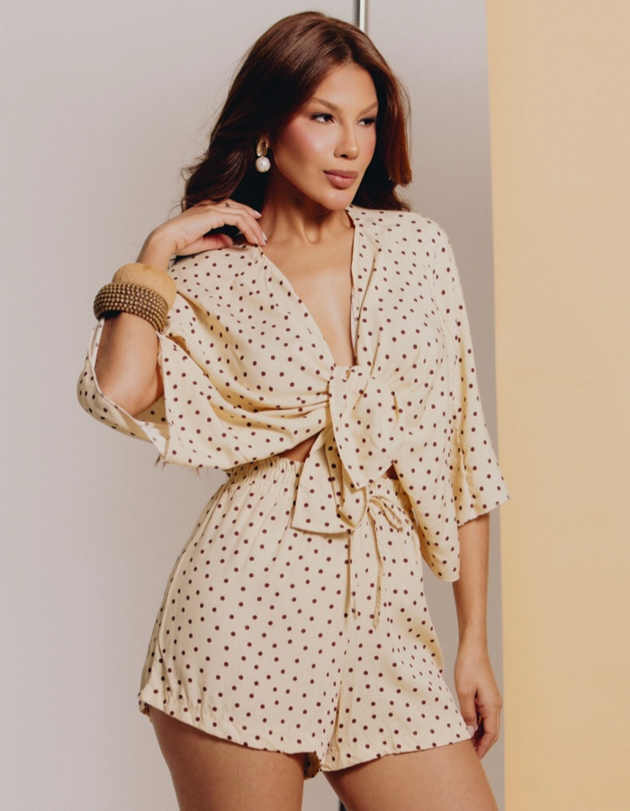 CONJUNTO KIMONO CURTO E SHORT POÁ