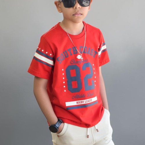Camisa estampada vermelha 
