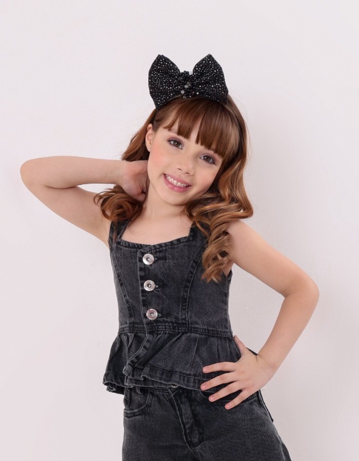 CROPPED BLACK INFANTIL DESGRADEADO