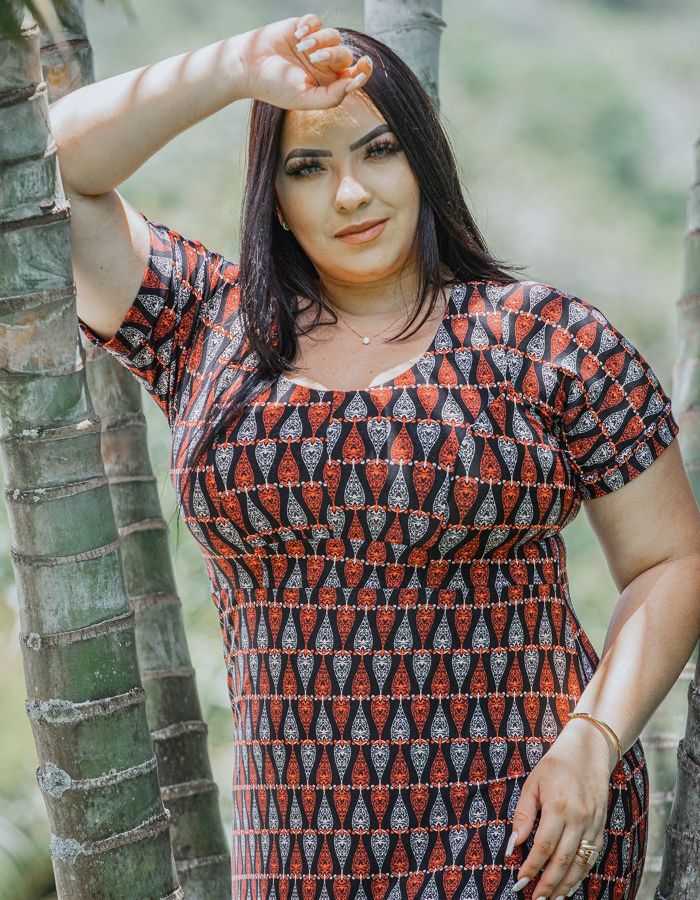 VESTIDO LONGO COM MANGA - TAM G