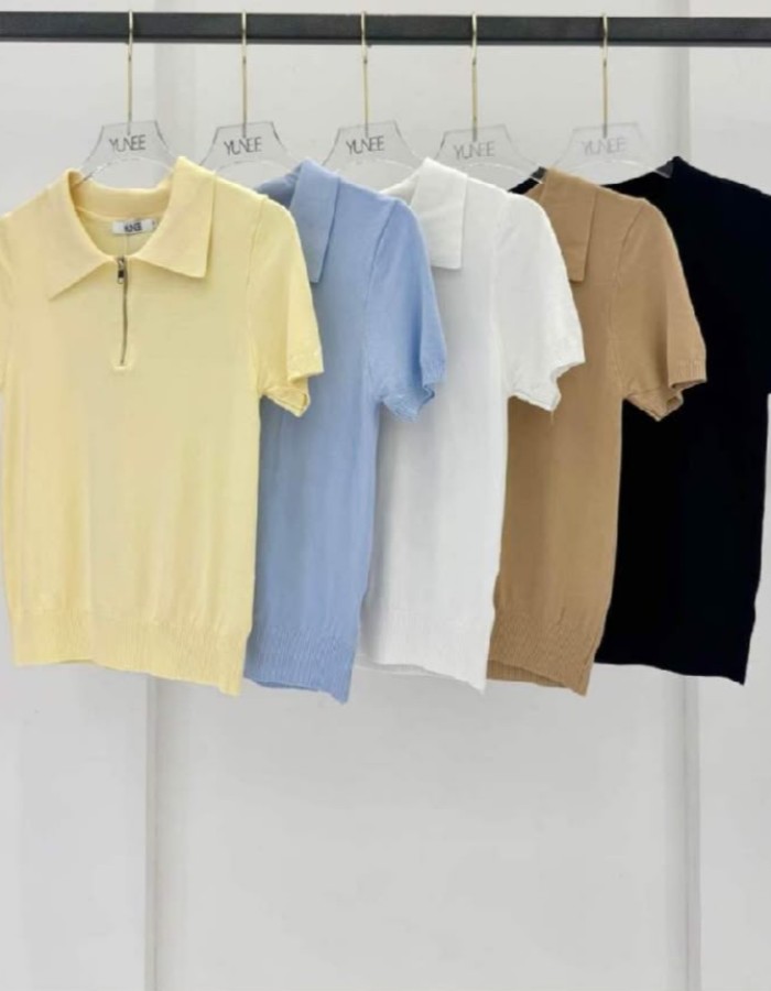 BLUSA POLO MODAL COM ZIPER