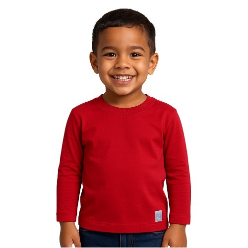 CAMISETA INFANTIL MANGA LONGA BÁSICA 