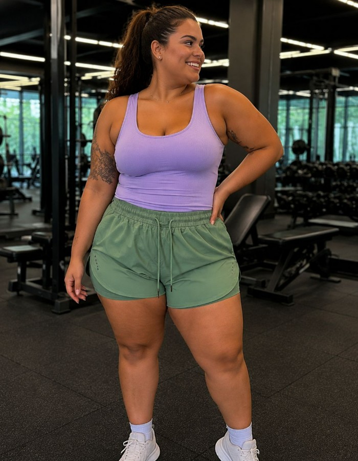 SHORT DUPLO TACTEL IMPORTADO FEMININO RUNY BOLINHA