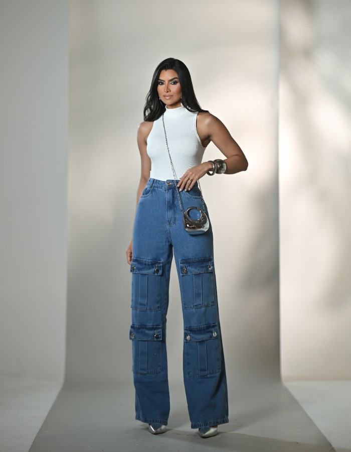 CALÇA SLIM 100%