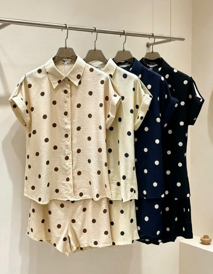 CAMISA MANGA CURTA + SHORT POÁ