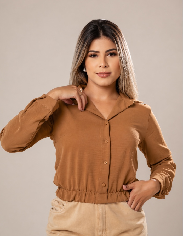 Blusa Juliana Manga Longa