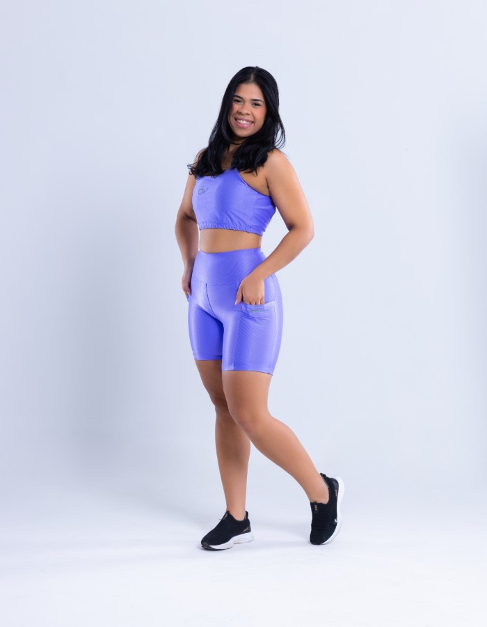 CONJUNTO DE SHORT CANELADO