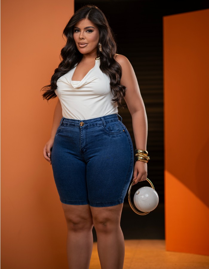 SHORT PLUS SIZE COM LAYCRA 