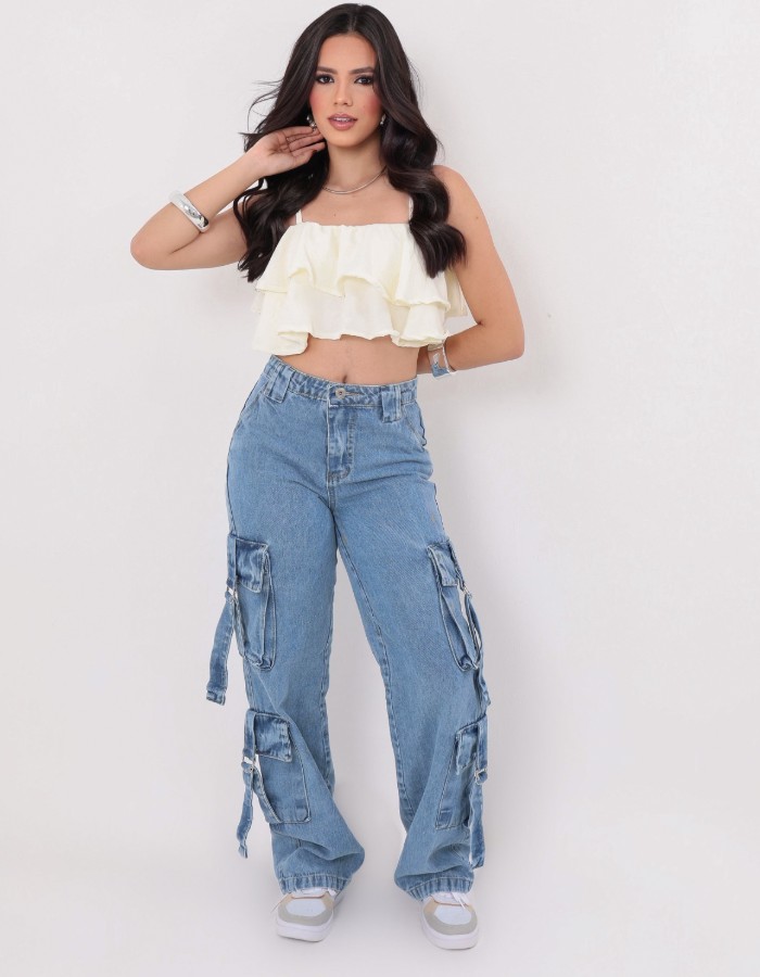 CALÇA JEANS DESGRADEADA
