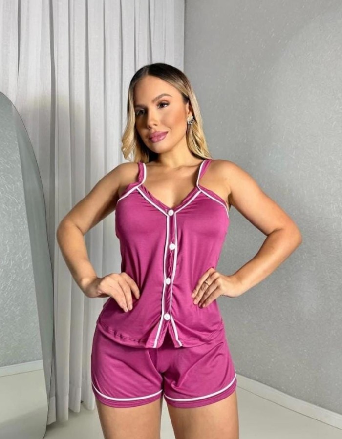 PIJAMA  ALÇA AMERICANO LISO JOELMA 118 1415