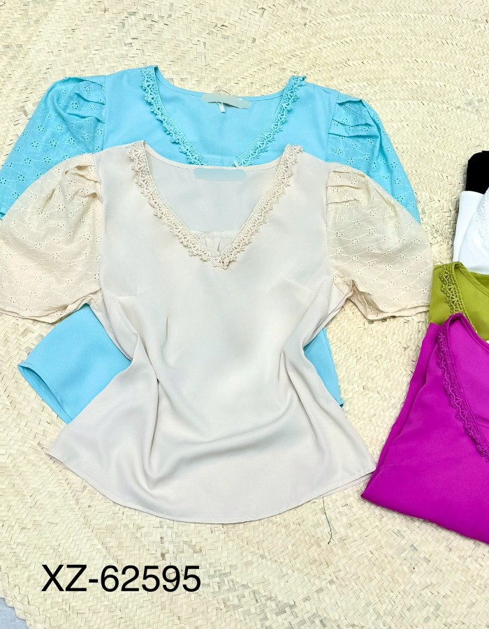 BLUSA CREPE SEDA C/ MANGA DE LESI
