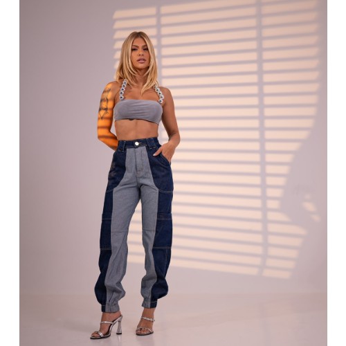 CALÇA JOGGER BICOLOR 