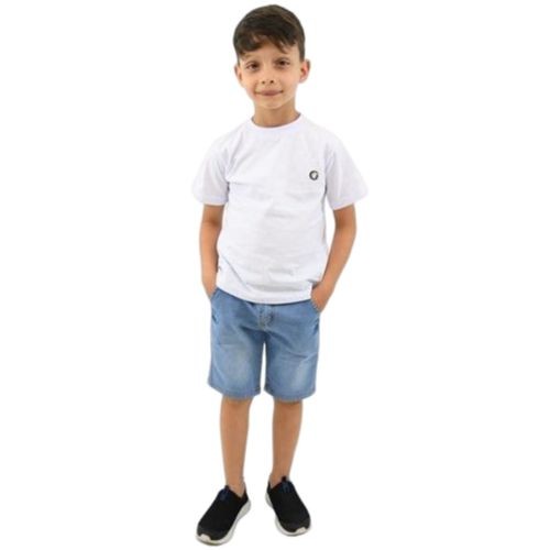 BERMUDA JEANS INFANTIL COM BOLSO EMBUTIDO MASCULINA