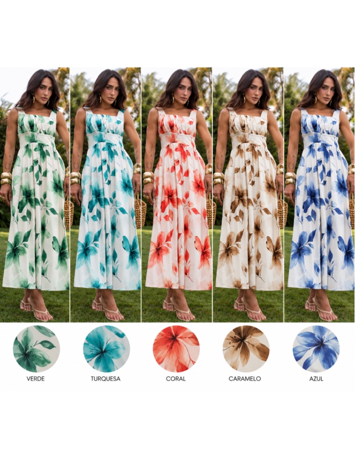 Vestido longo Lelinha 