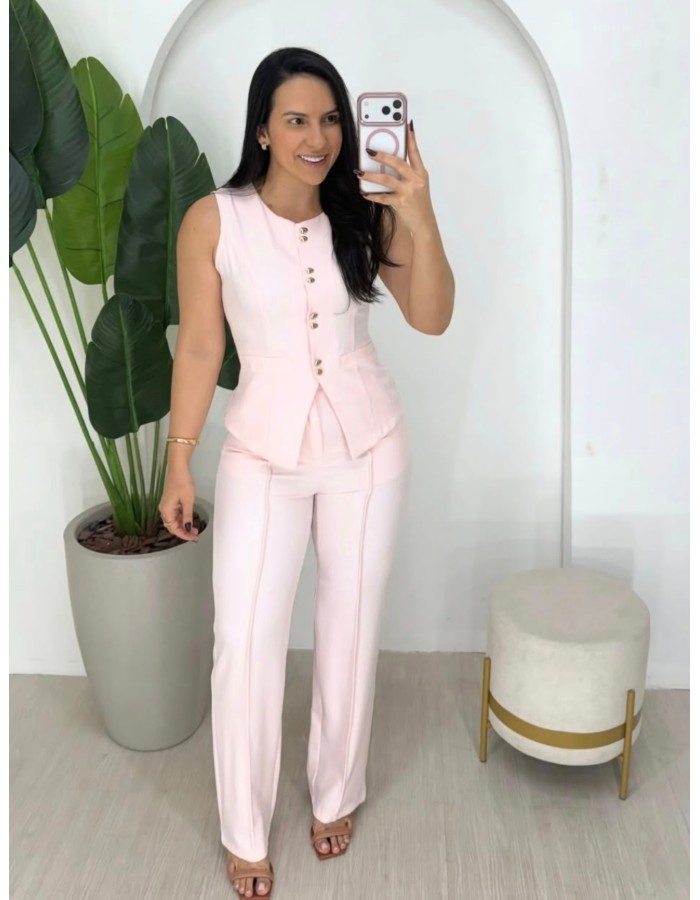 CONJUNTO TWILL C/ CALÇA PANTALONA