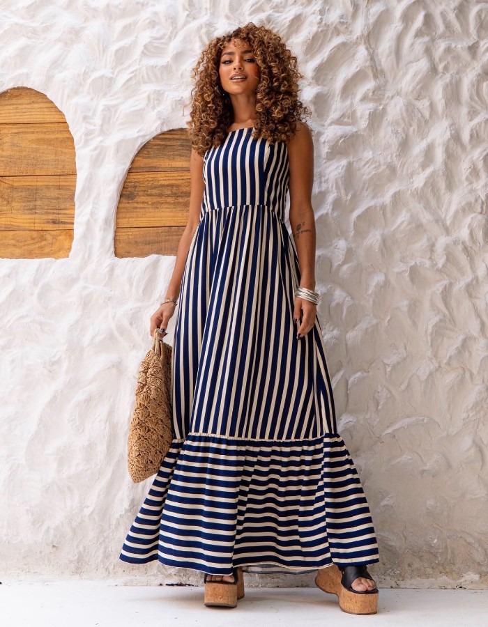 VESTIDO LISTRADO
