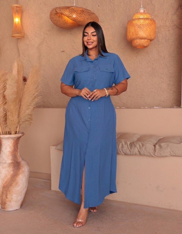 VESTIDO LONGO LISO