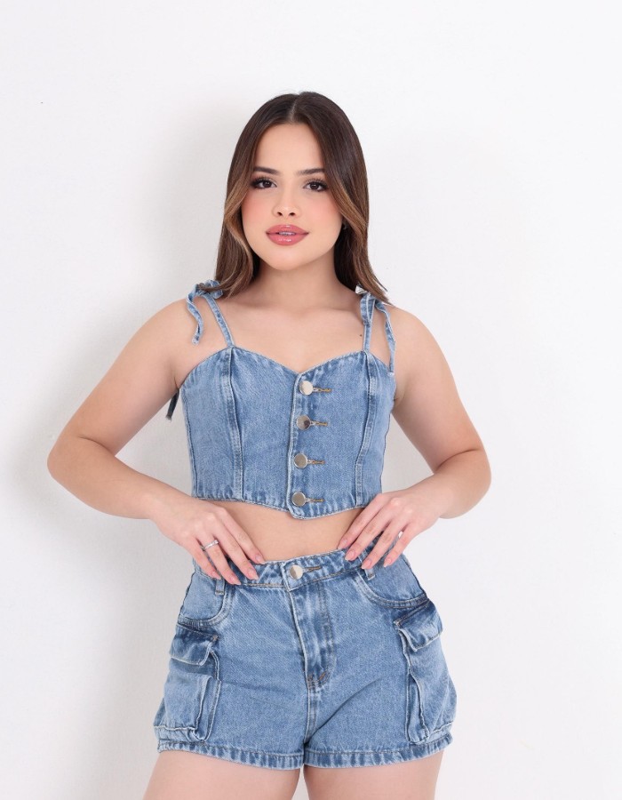 CROPPED JEANS DESGRADEADO