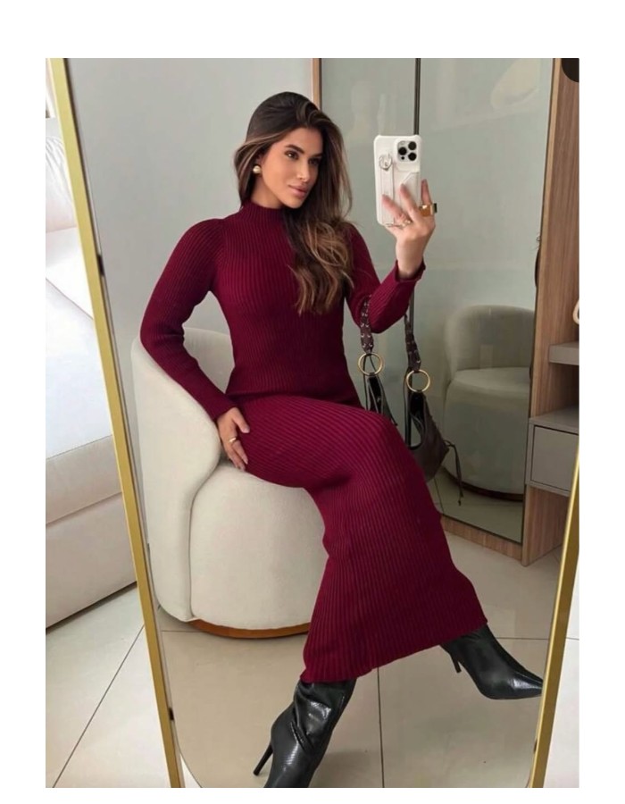 Vestido manga longa 