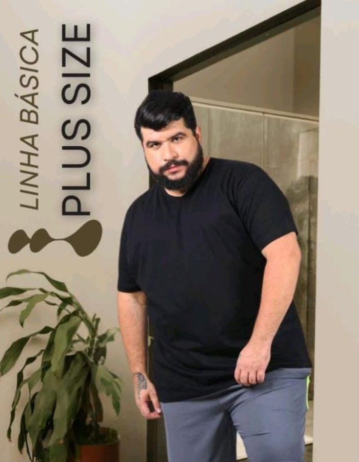 CAMISA BÁSICA PLUS  SIZE EM ALTO RELEVO