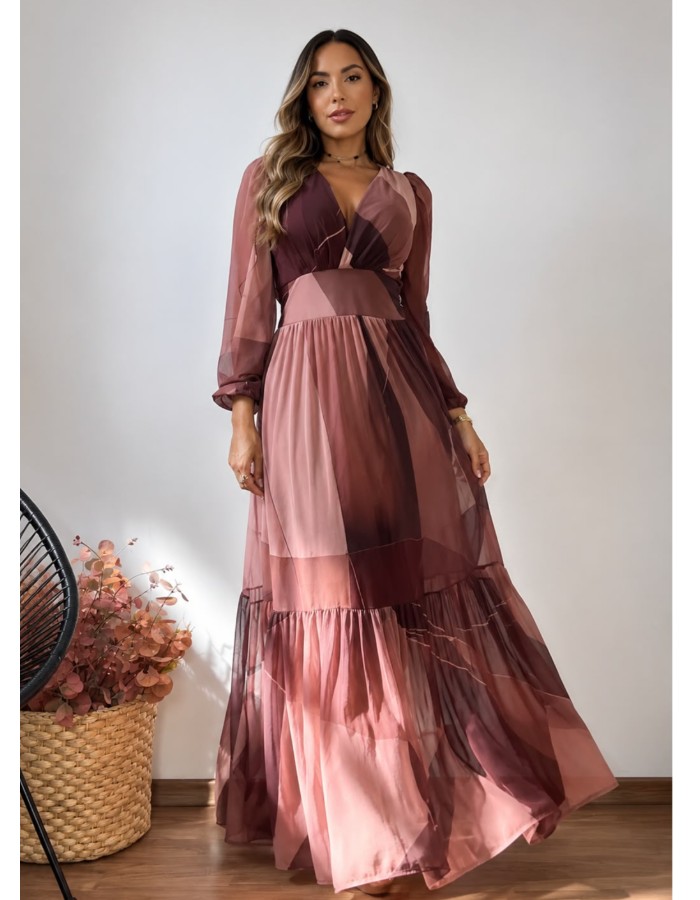 VESTIDO TULE MANGA longa