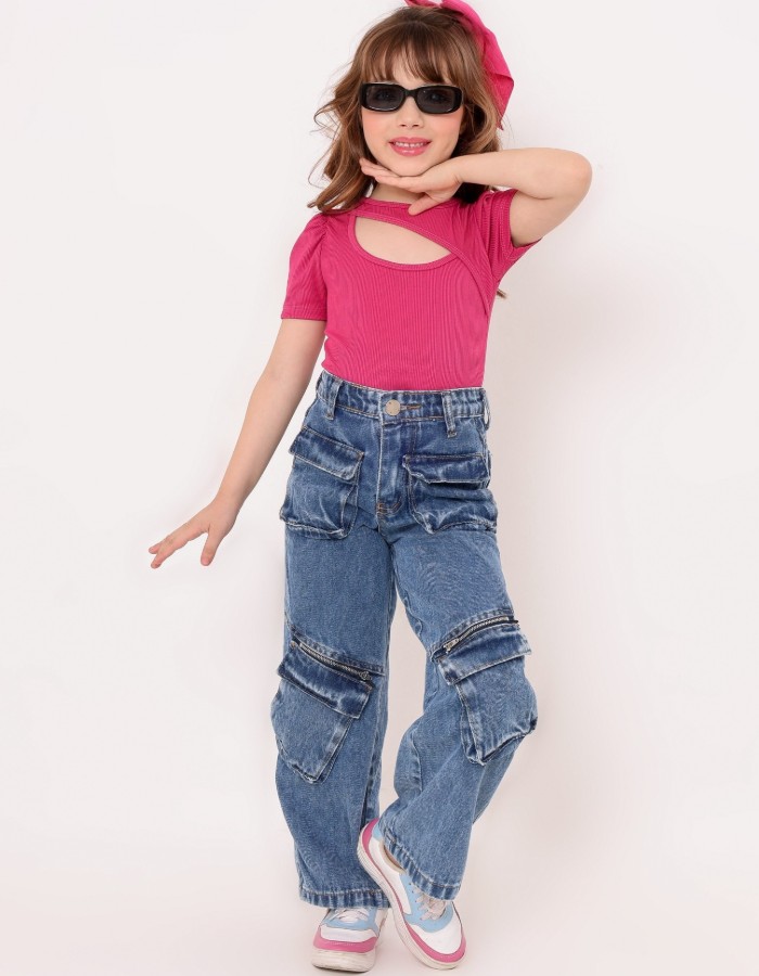 CALÇA JEANS INFANTIL DESGRADEADA
