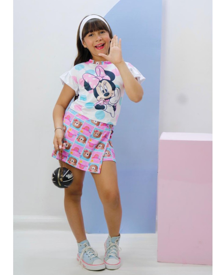 Conjunto Minnie  Com short saia 
