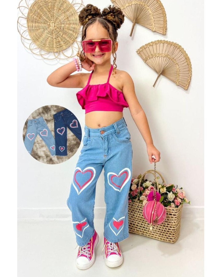 Calça Feminina coração infantil 