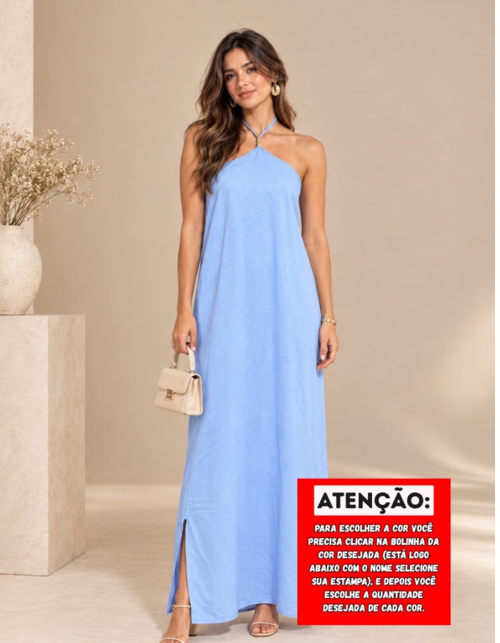 VESTIDO REF:010 - ESCOLHA SUA ESTAMPA