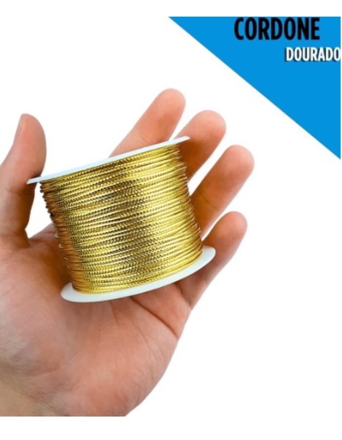 CORDONE DOURADO 15MM - ROLO C/ 50 METROS 