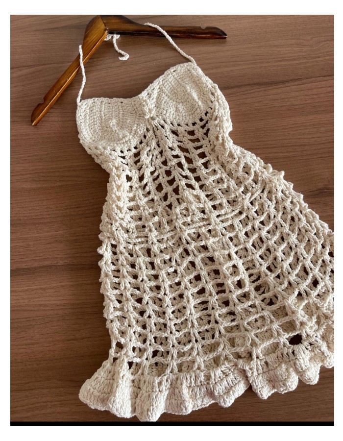 VESTIDO  CURTO CROCHE REF 03