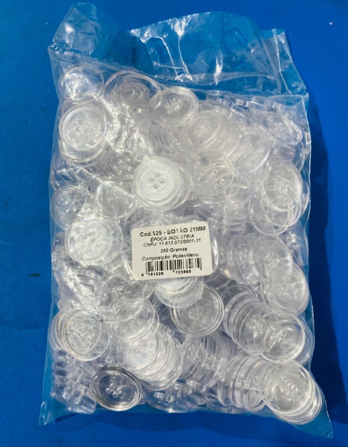 BOTÃO CRISTAL ROLIÇO 21MM - PACOTE C/ 250G