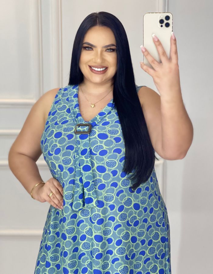 VESTIDO CURTO COM FIVELA - TAM XG