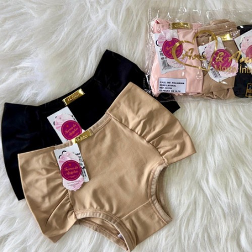 CALCINHA INFANTIL POLIAMIDA C/03 NA BOLSA