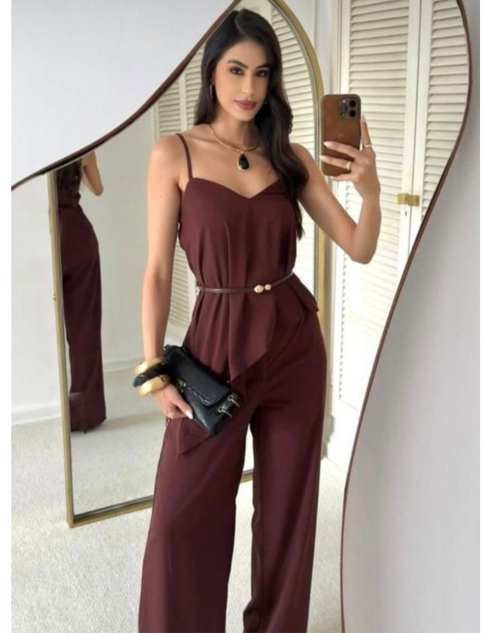CONJUNTO SEM CINTO  TECIDO MARANTE 