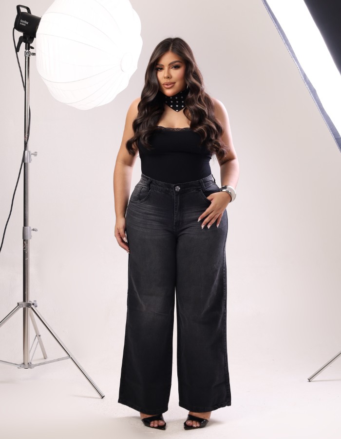 WIDE LEG PREMIUM DET LAZER PLUS SIZE 