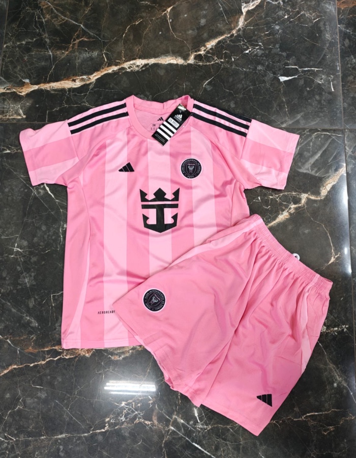 Conjunto infantil inter Miami rosa 
