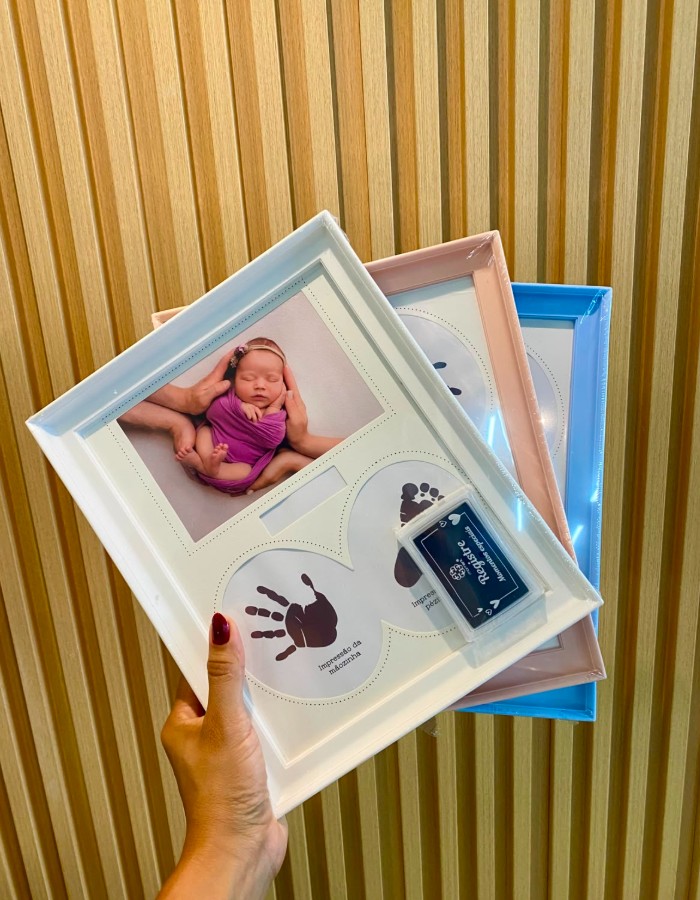 PORTA RETRATO MATERNIDADE E TINTEIRO