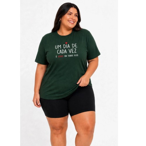 Camiseta oversize suede um dia de cada vez 